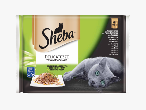 Sheba Delicatezze Selezione Assortita in Gelatina 4x85g Sheba Delicatezze Selezione Assortita in Gelatina 4x85g
